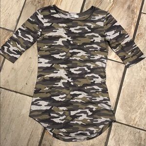 Dark Green Camo Top